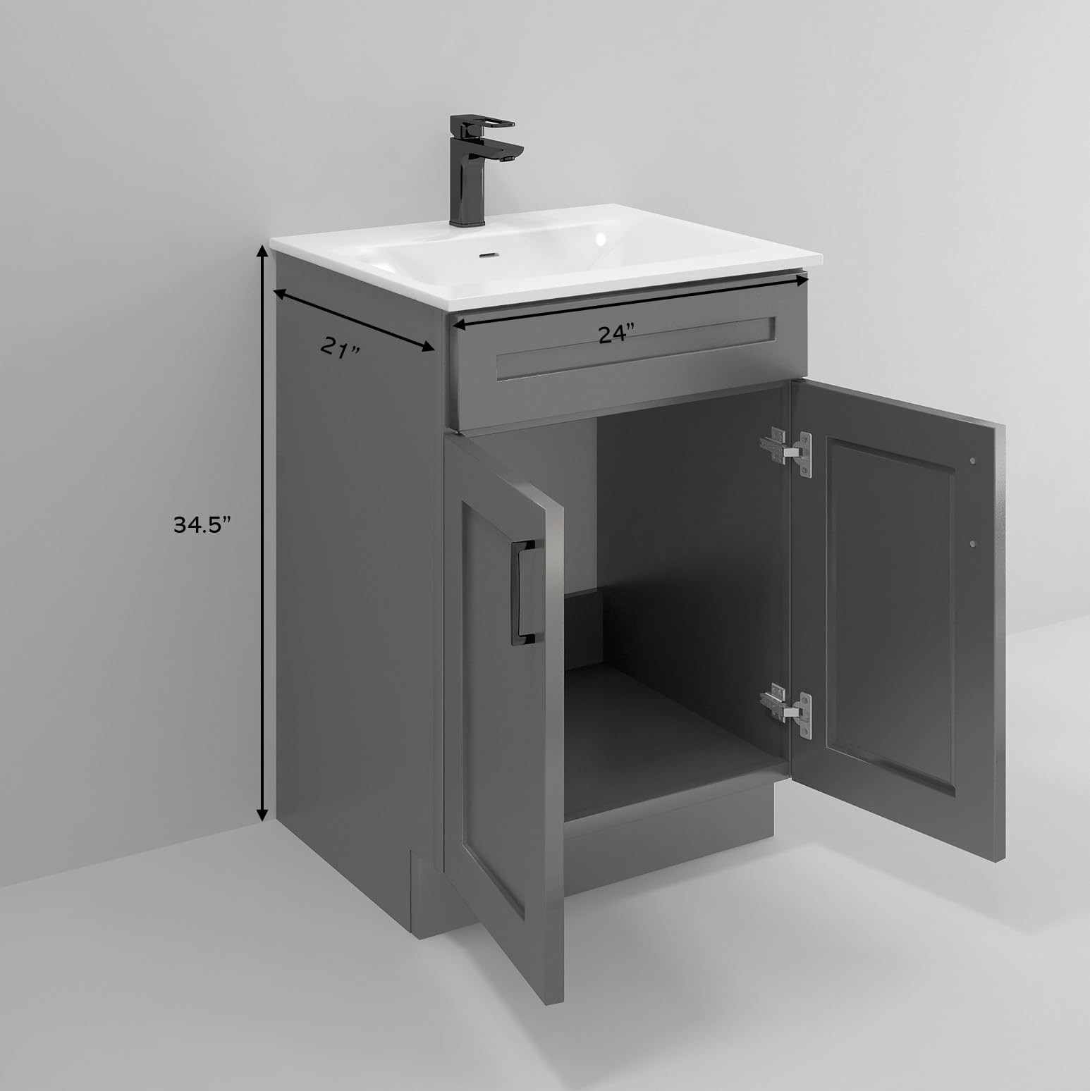Bathroom Vanity Sink Base Ready-to-Assemble Bathroom Cabinet 24″/30’/36″ Widt…
