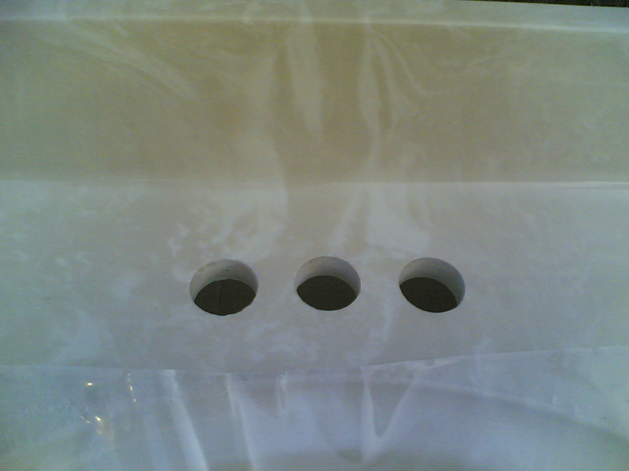 NEW ~ Bathroom Premium White-Beige CULTURED MARBLE Vanity Cabinet Top SINK 54×22