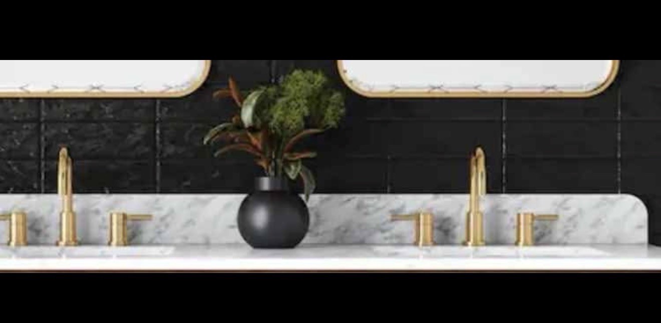 60 in. W Marble Vanity Backsplash in White Carrara