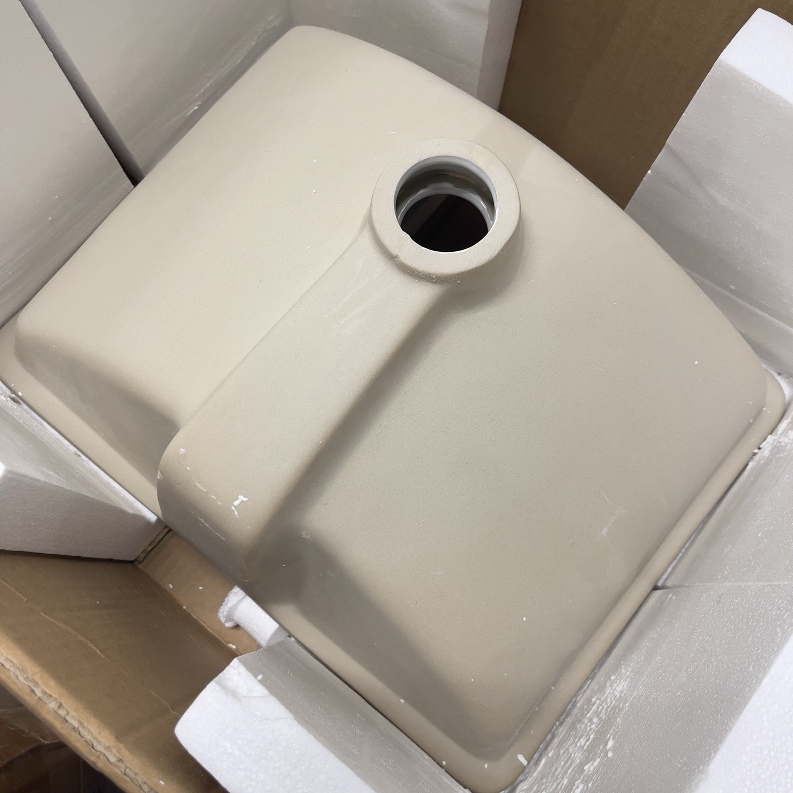 MEJE 202H 18″ White Rectangle Undermount Bathroom Sink Ceramic Vanity Lavatory