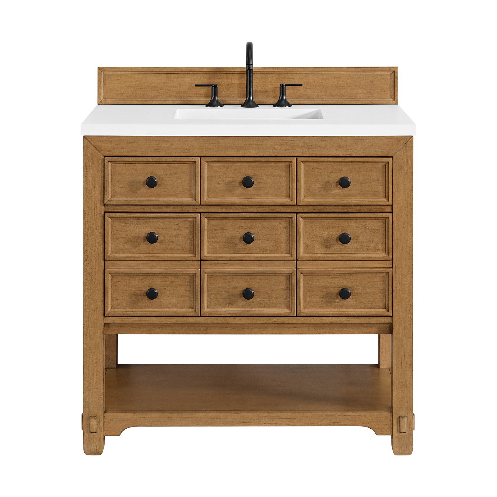 James Martin Vanities 505-V36-3WZ Malibu 36″ – Amber Birch