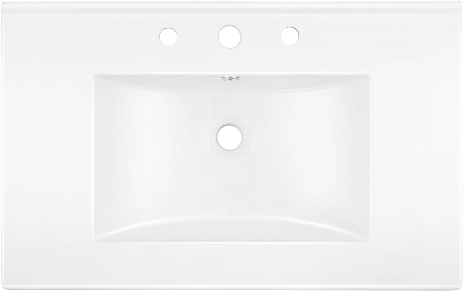 JONATHAN Y Lighting SNK1002 Ancillary 30″ Ceramic Vanity Top – White