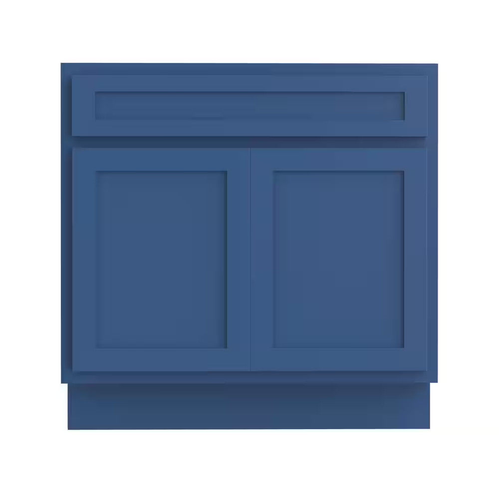 39 In. W X 21 In. D X 32.5 In. H 2-Doors Bath Vanity Cabinet without Top in Blue