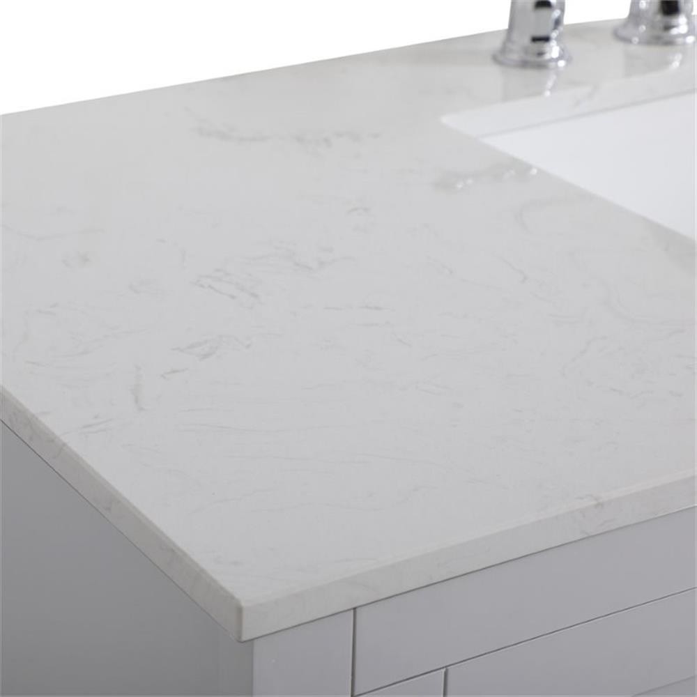 Elegant Decor Aubrey 48″ Single Quartz Top Bathroom Vanity in Gray