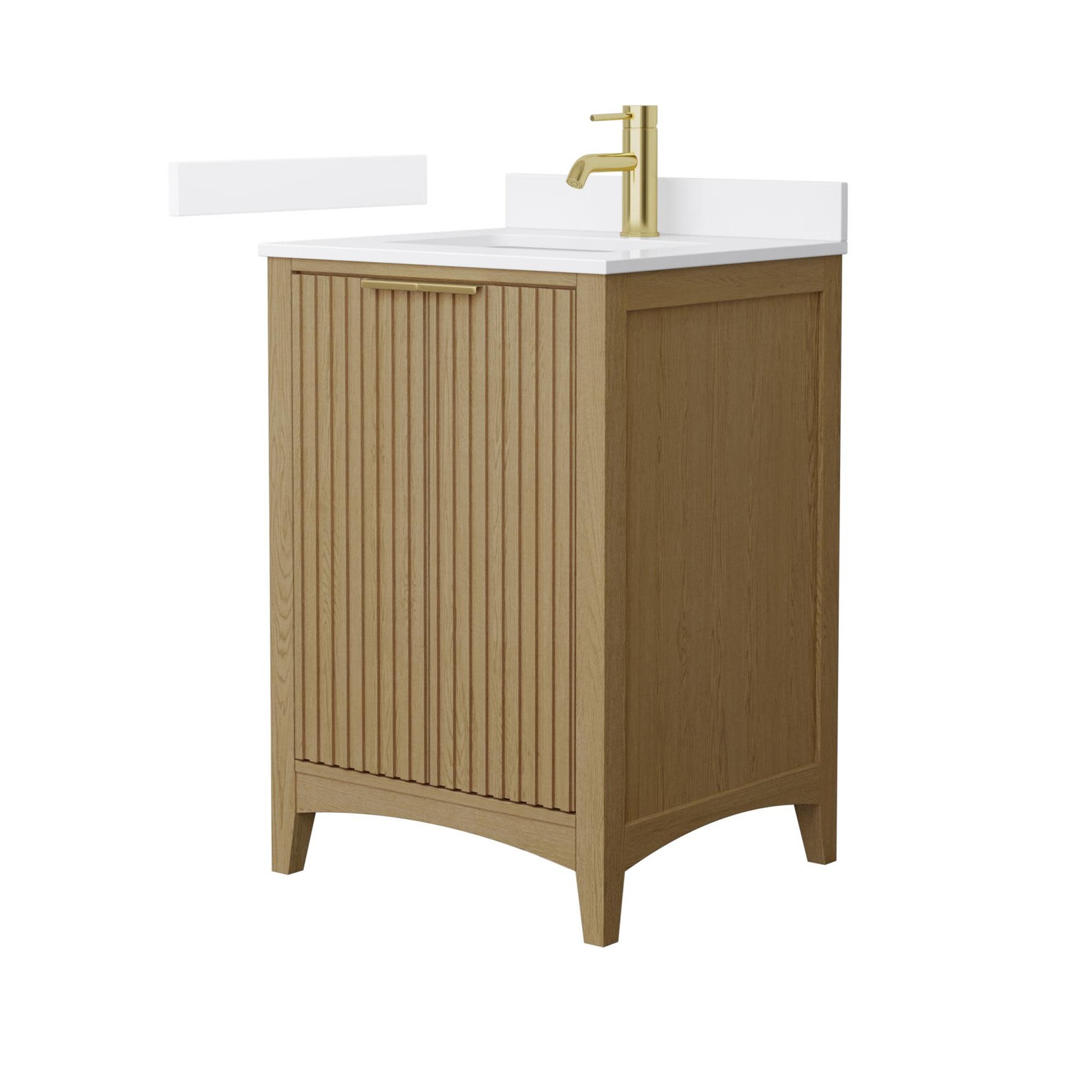 Wyndham Collection WCF9191-24S-VCA-UNSMXX Palmilla 24″ – Natural Oak / White