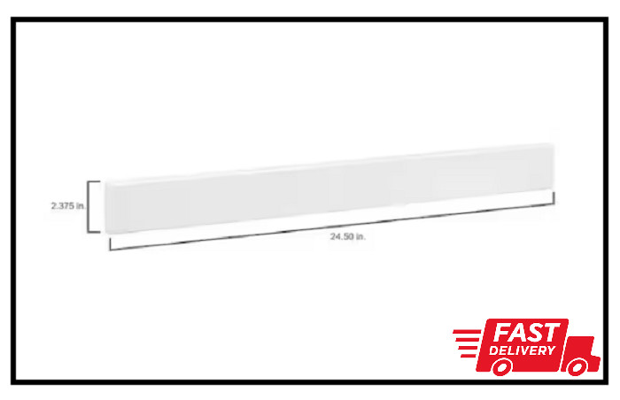 24.5 In. W Cultured Marble Vanity Backsplash in White