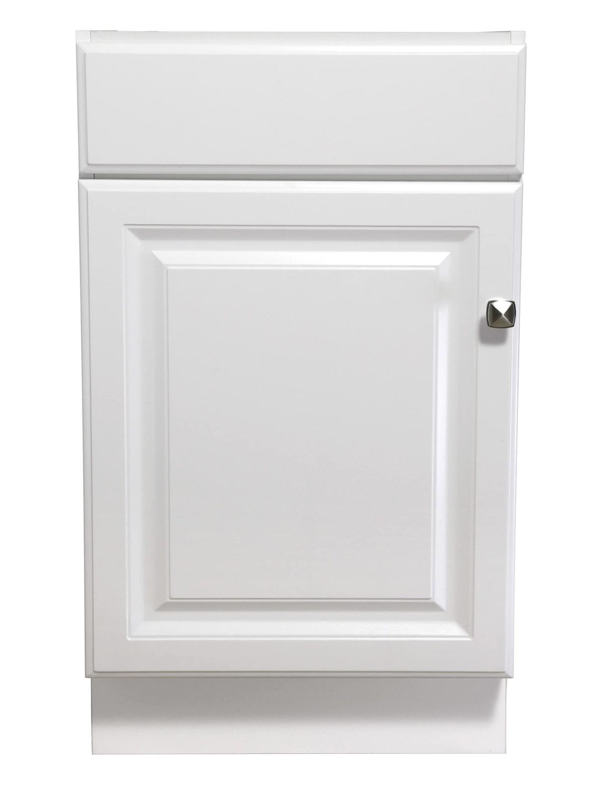 597112 Wyndham 18 Inch Unassembled 1-Door Bathroom Vanity without Top, White