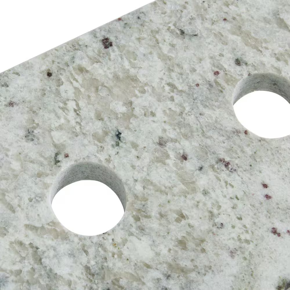37 In. W X 22 In. D X .75 H Granite Vanity Top in Glacier White Rectangular with