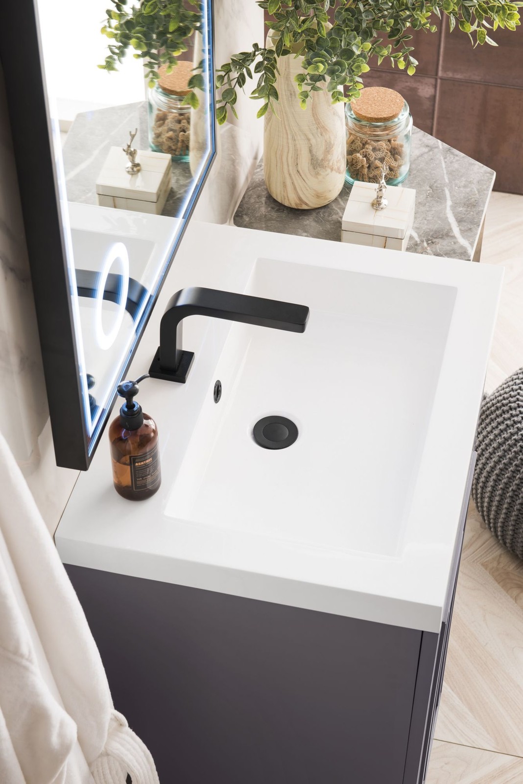 James Martin Vanities E110V24WG Alicante 24″ Wall Mounted Single – White