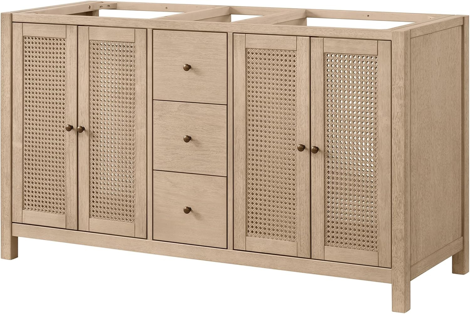 Lucca 60″ Freestanding Bathroom Vanity – Wood Cabinet with Soft-Close Doors