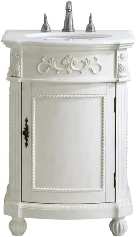 Elegant Kitchen and Bath 24 Inch Single Bathroom Vanity in Antique White