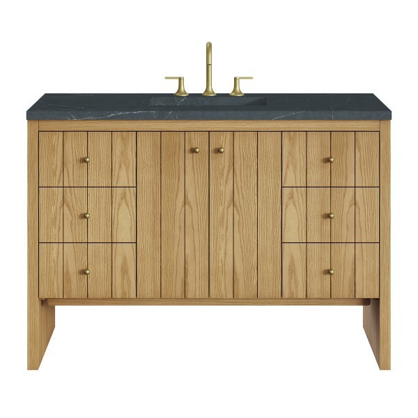 48″ James Martin Hudson 435-V48-LNO-3CSP Vanity Cabinet Charcoal Soapstone Top
