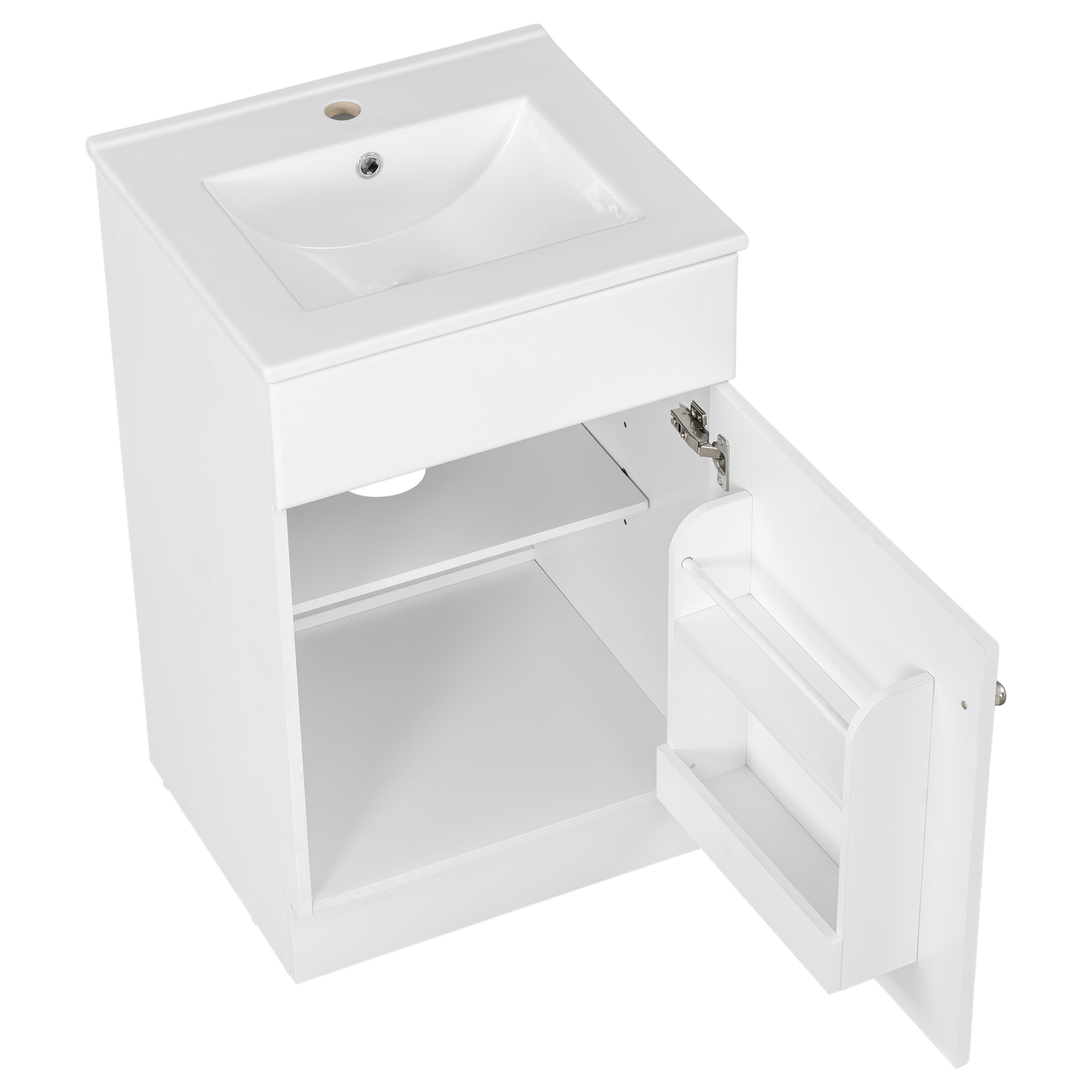 20″ Bathroom Vanity w/Sink, Freestanding Vanity Storage Cabinet,Adjustable Shelf