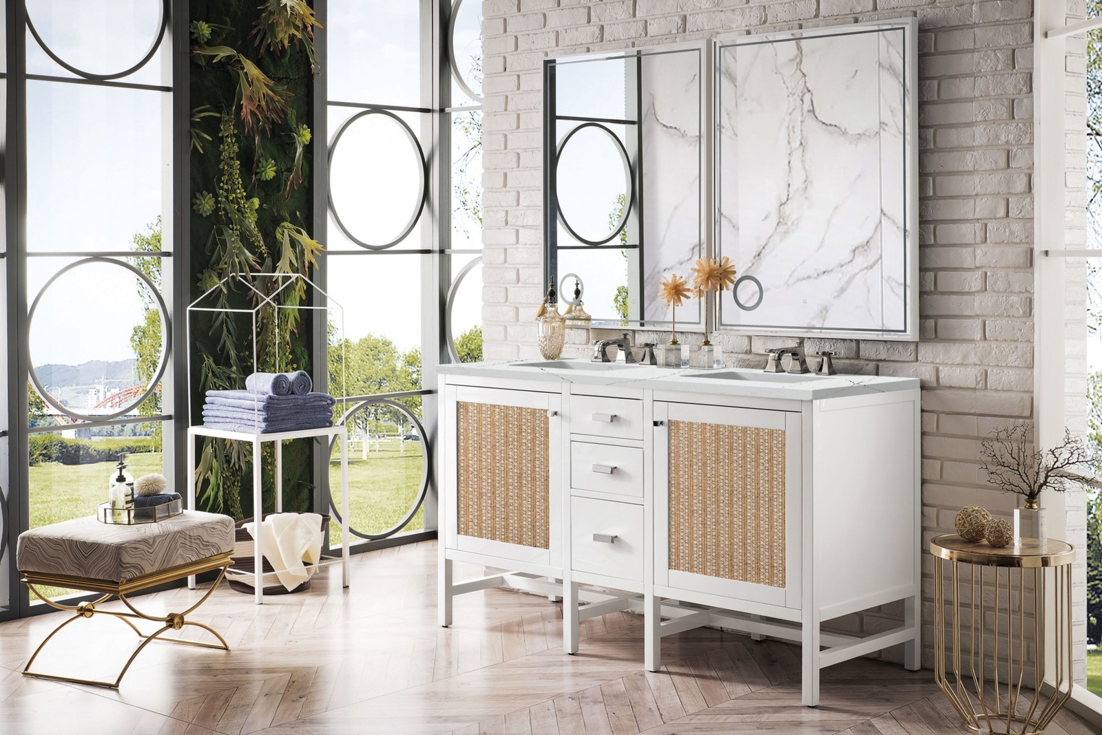 James Martin Vanities E444-V60D-3ENC Addison 60″ – White
