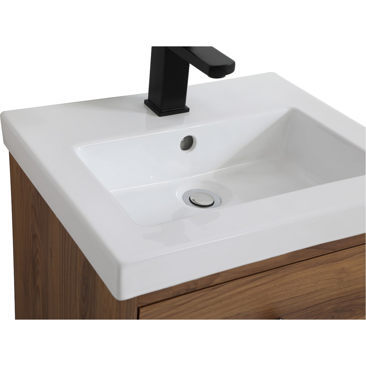 Elegant Lighting VF41018WB Boise Vanity Walnut Brown and Black
