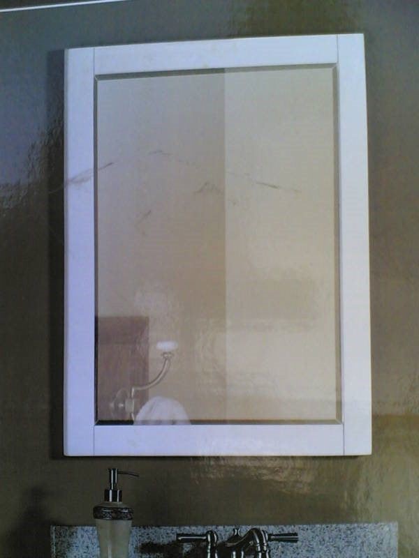 NIB: Solid Wood White Bathroom Vanity or Hallway Mirror 24×30