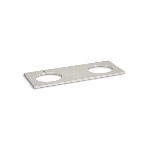 Kohler Silestone® quartz 61″ vanity top with double oval cutouts 28256-ESR