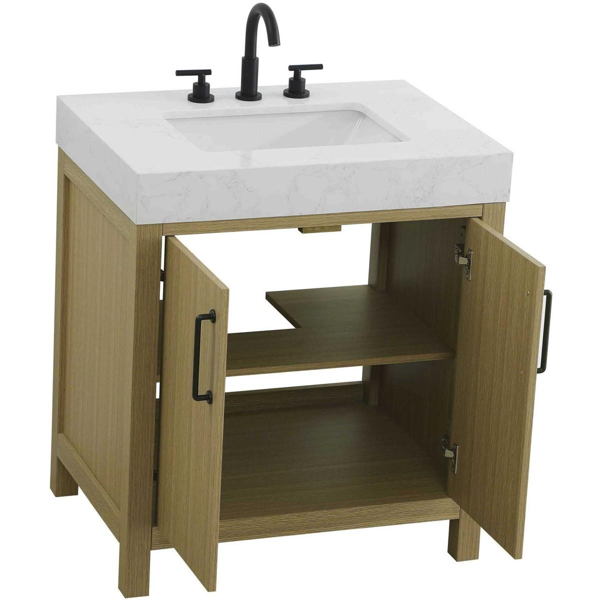 Elegant Lighting VF60630MHB Nathan Vanity Honey Brown