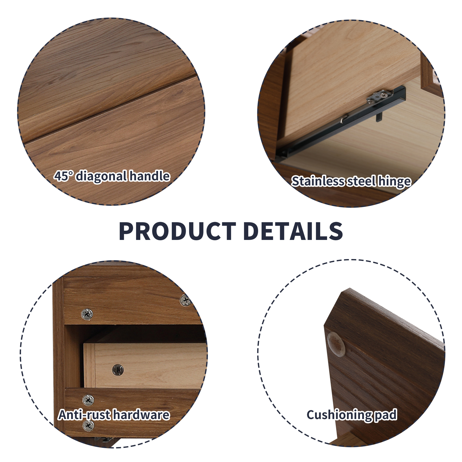 Modern 60″ Wall-Mount Bathroom Vanity Cabinet Plywood Sink Basin Not Included