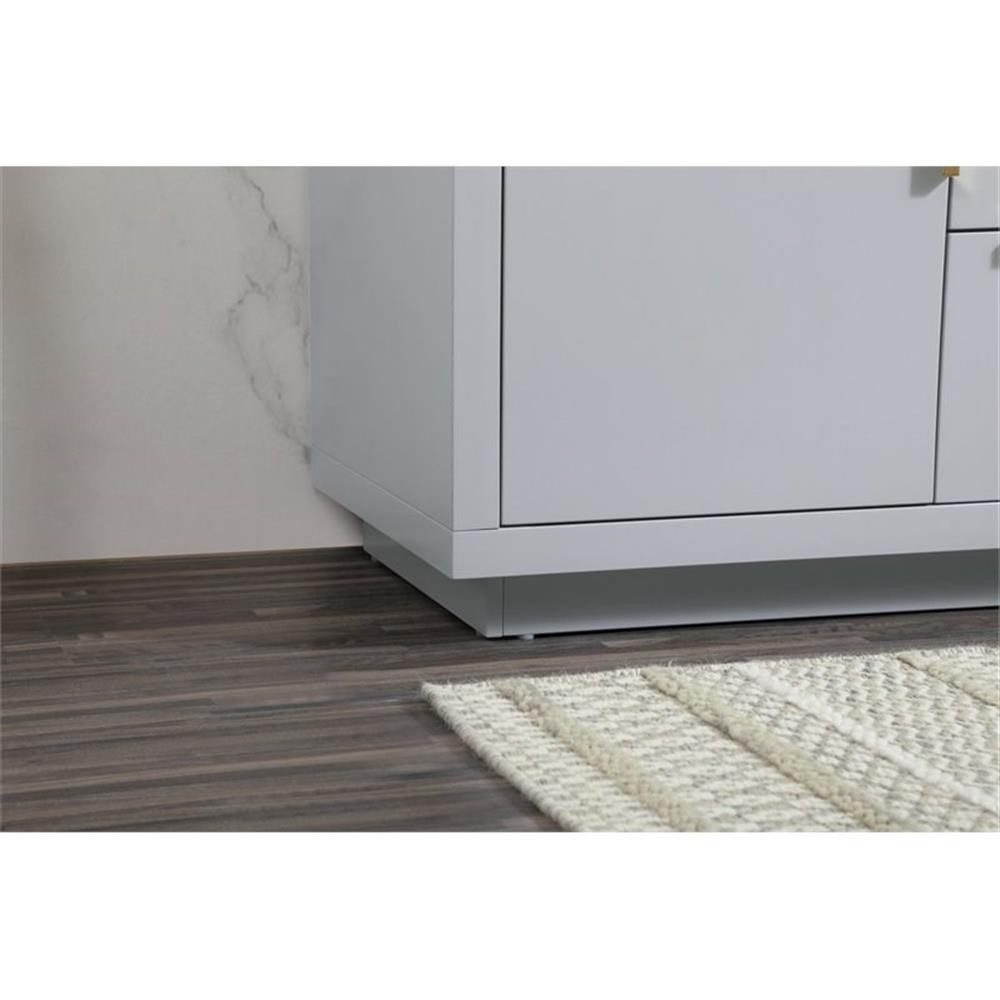 Elegant Decor Blake 30″ Aluminum Alloy MDF Single Bathroom Vanity in Gray