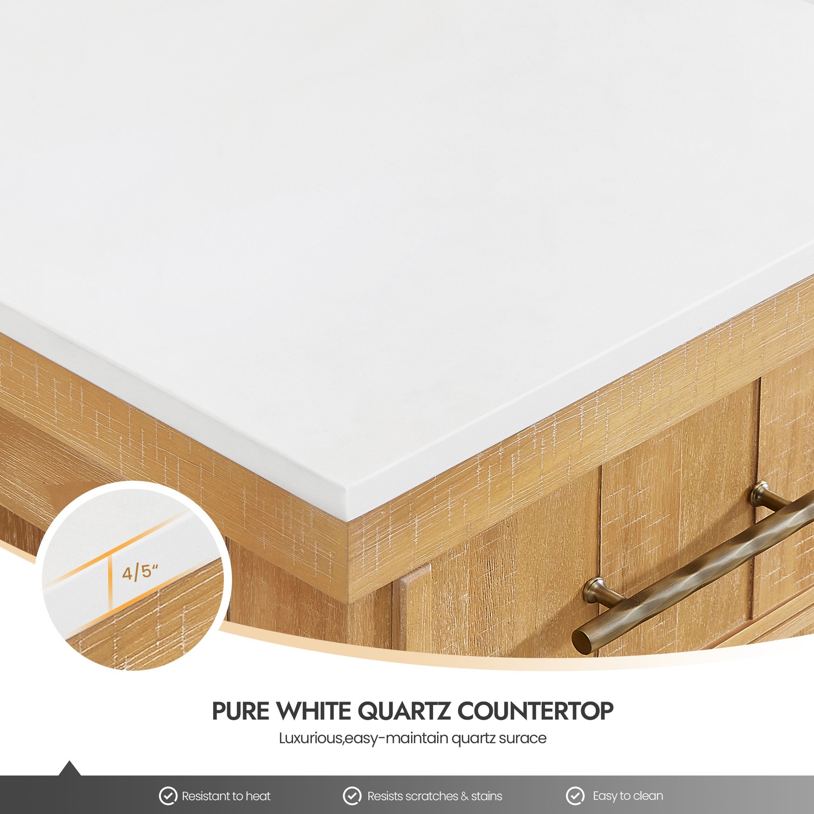 Paris 72″ Double Bath Vanity in Acacia Classic Grey with White Quartz Stone Top