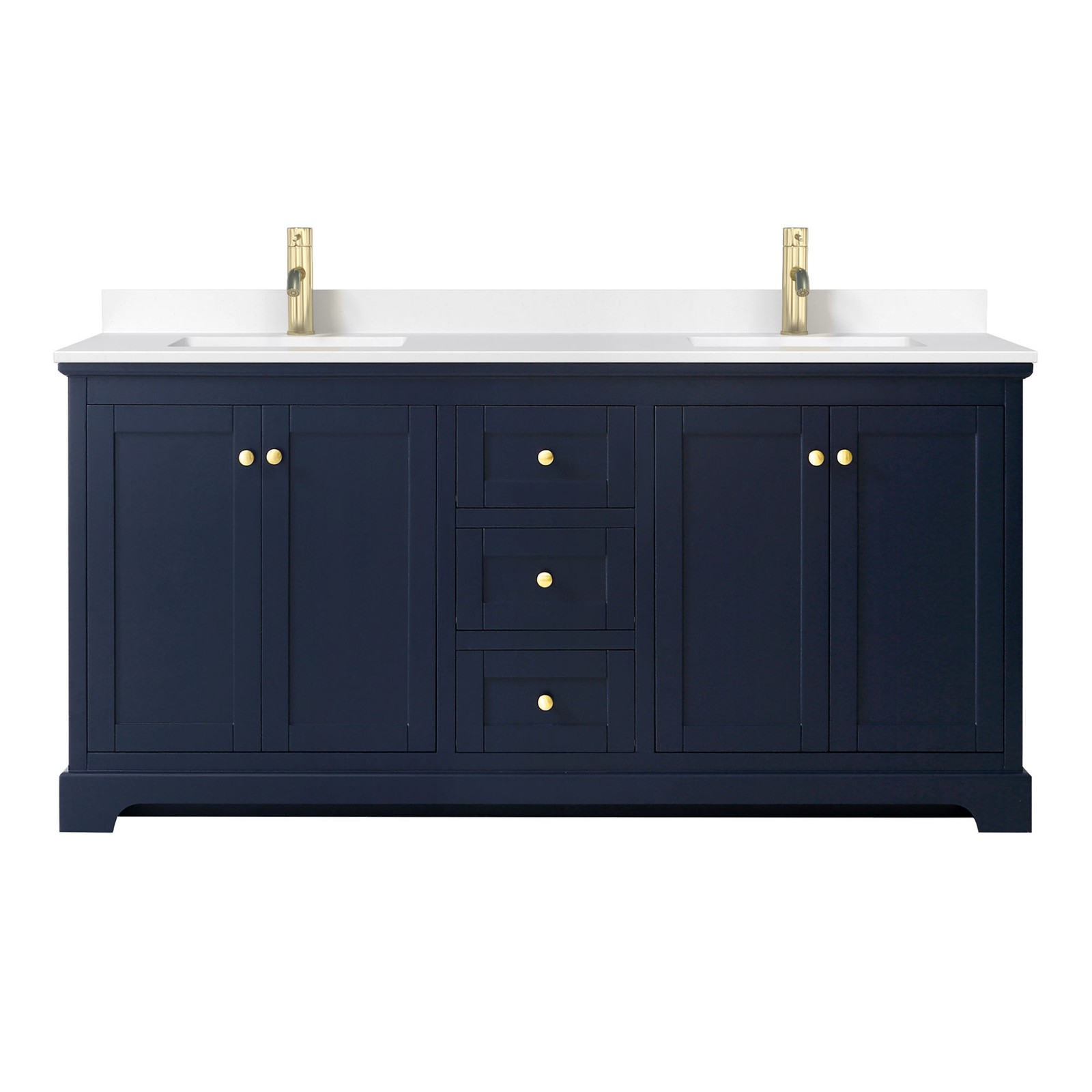 Wyndham Collection WCV232372D-VCA-MXX Avery 72″ – White / Carrara Cultured