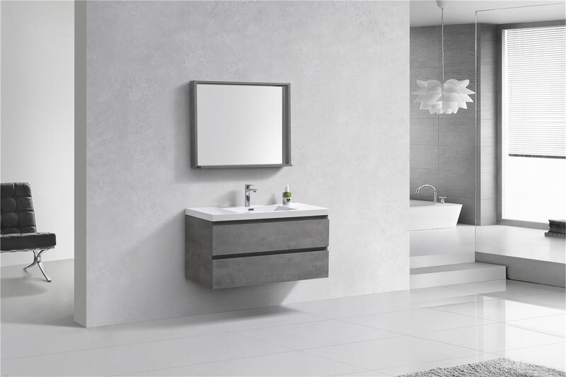 BOHEMIA LINA 42″ WALL MOUNTED BATH VANITY WITH REINFORCED ACRYLIC SINK MOB42