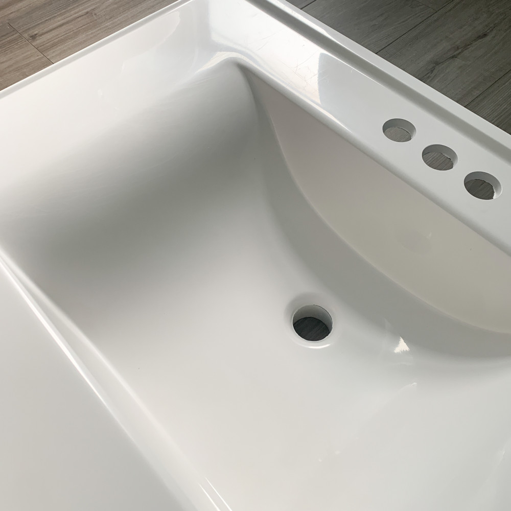White Vanity Sink Top – 31″ x 22″ Solid White • RSI Home Products WV213-3X