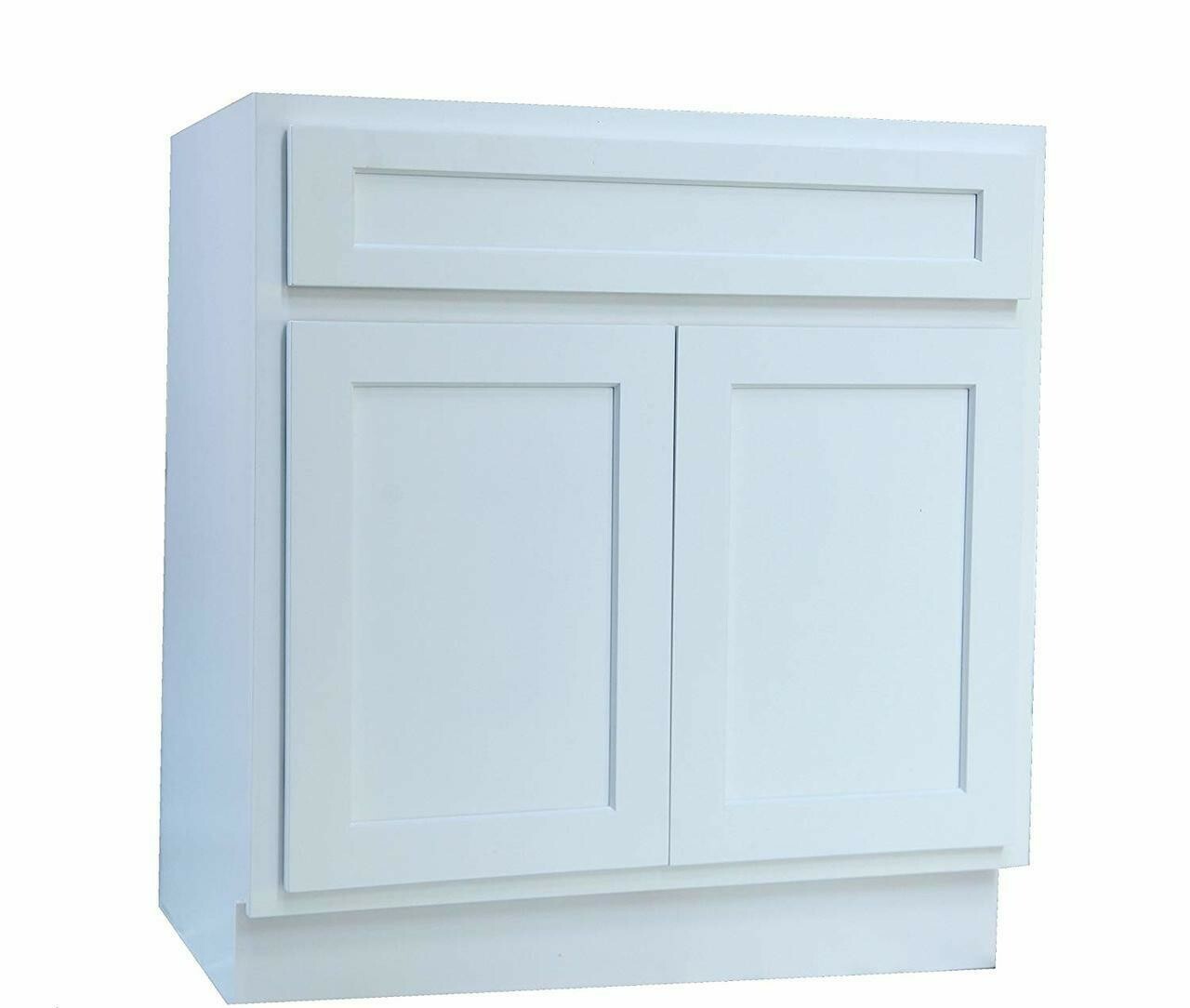New White Shaker Bath Vanity Cabinet 36″w x 21″d x 32.5″h WS-V3621 *ASSEMBLED!