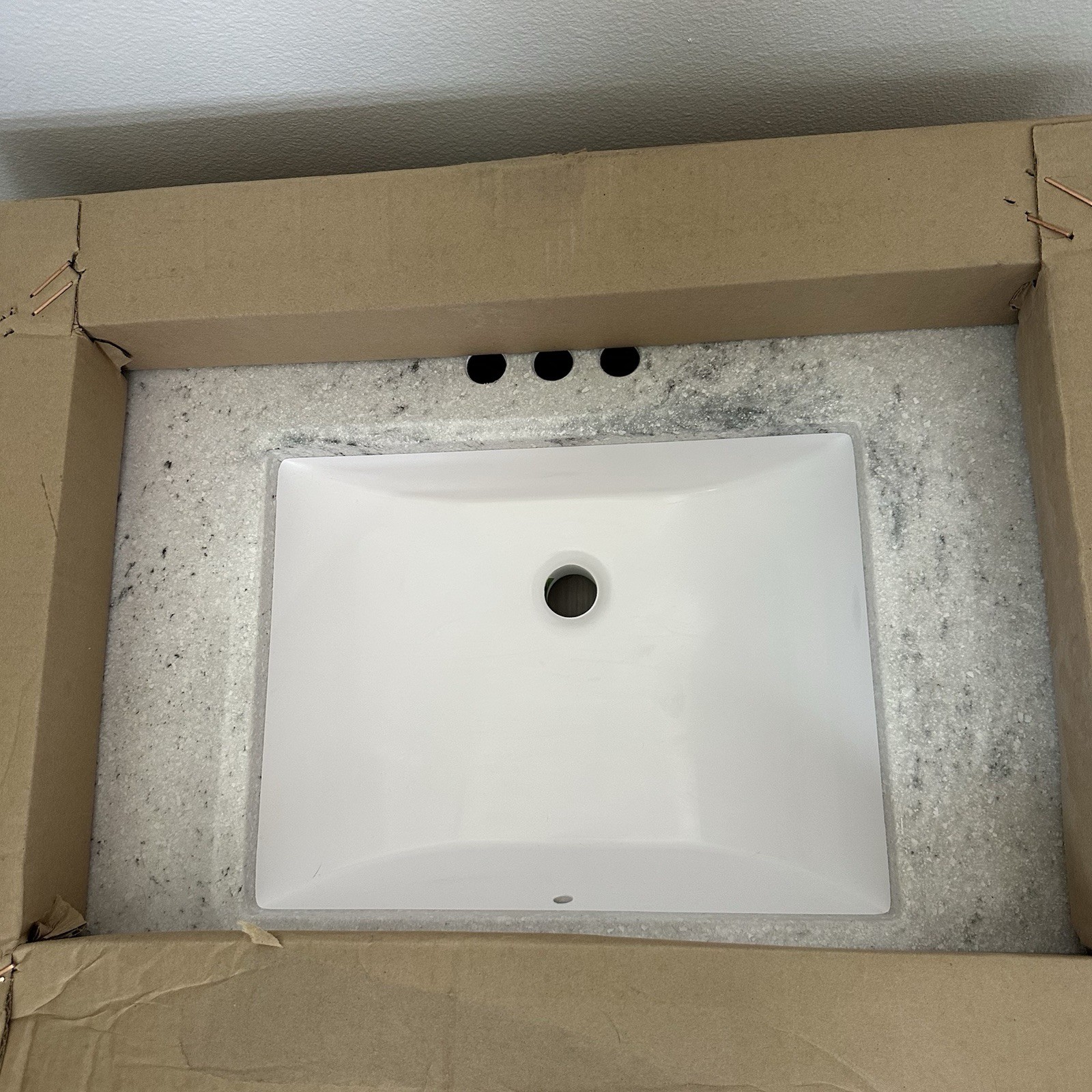 Hardware House 31”W x 22”D Two Toned Arctic Stone Cultured Marble