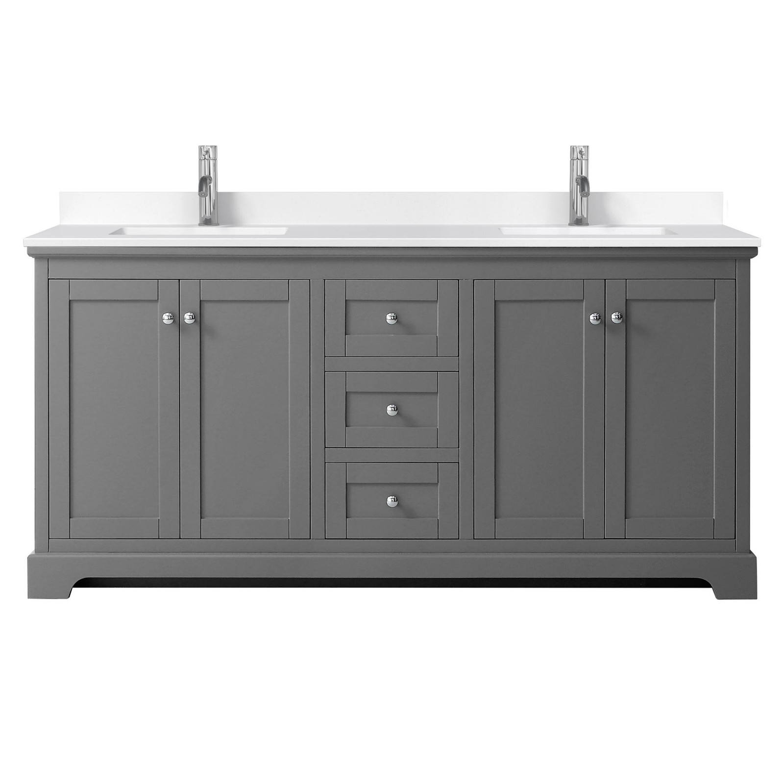 Wyndham Collection WCV232372D-VCA-MXX Avery 72″ – White / Carrara Cultured