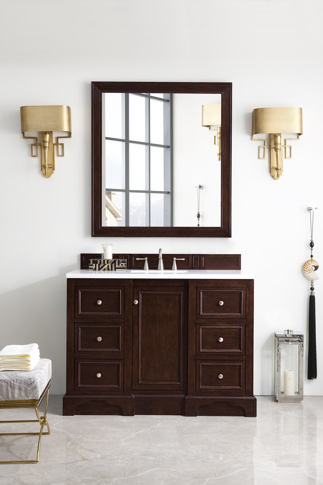 James Martin Vanities 825-V48-3WZ De Soto 48″ – White