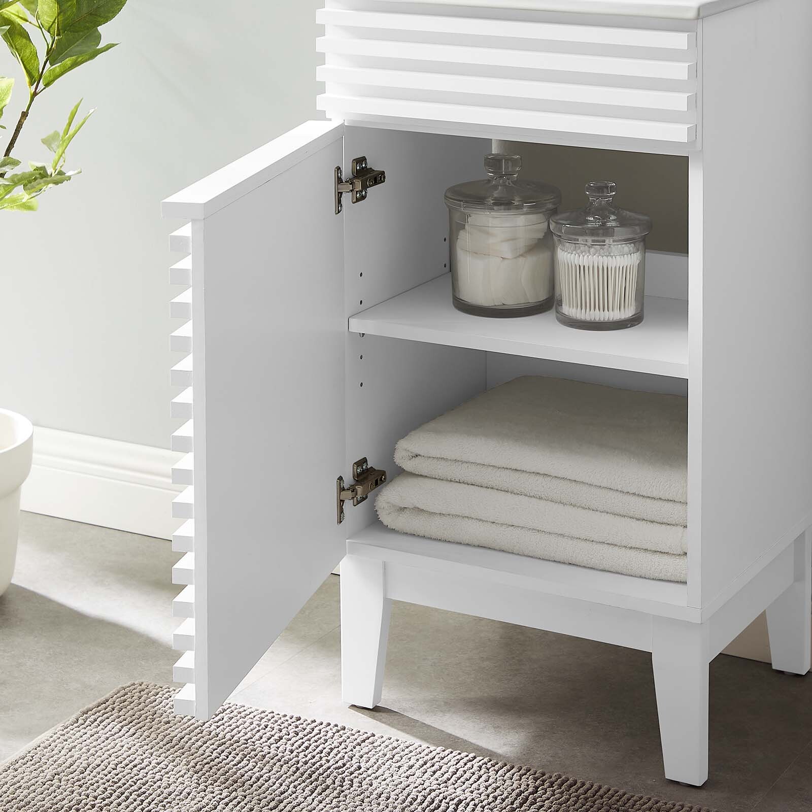 Modway Render 18″ Bathroom Vanity With Sink in White White