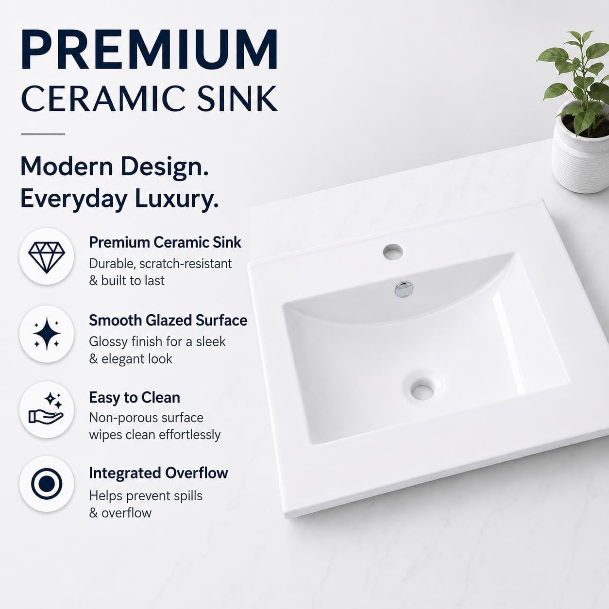 24 Inch Floating Bathroom Vanity with Sink, Gray Wall Mounted Vanity Cabinet