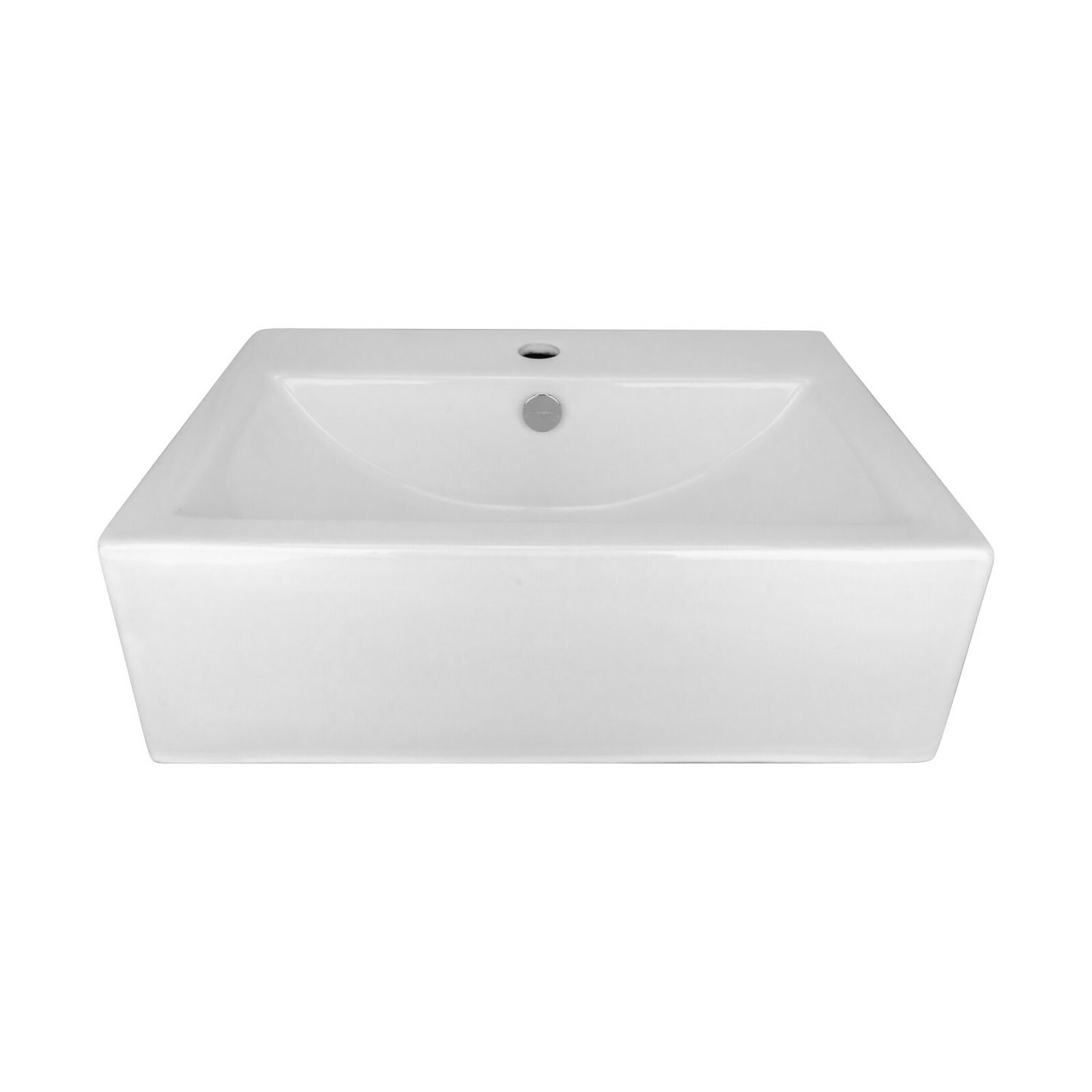 Rectangular Box Shaped Vessel Bathroom Sink 20 1/8″ X 16 1/8″ White Porcelain
