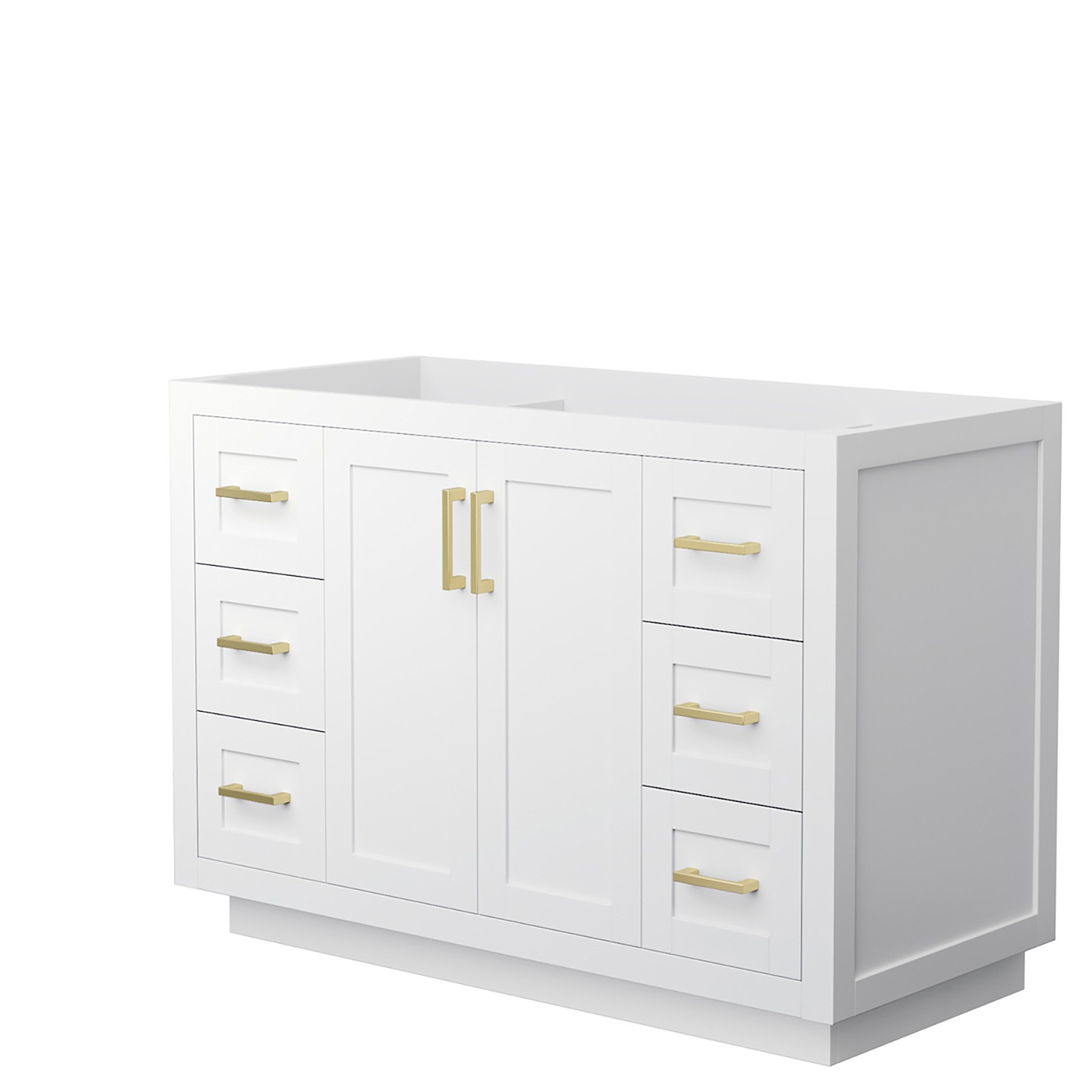 Wyndham Collection WCF2929-48S-CX-MXX Miranda 48″ Single – White / Brushed Gold