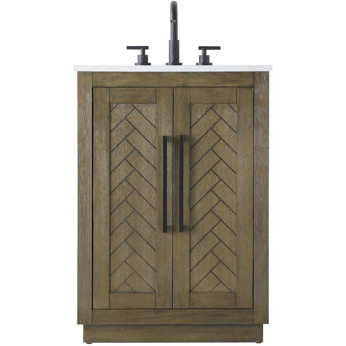 Elegant Lighting VF29024HO Chase 24 X 34 inch Hazel Oak Bathroom Vanity Cabinet