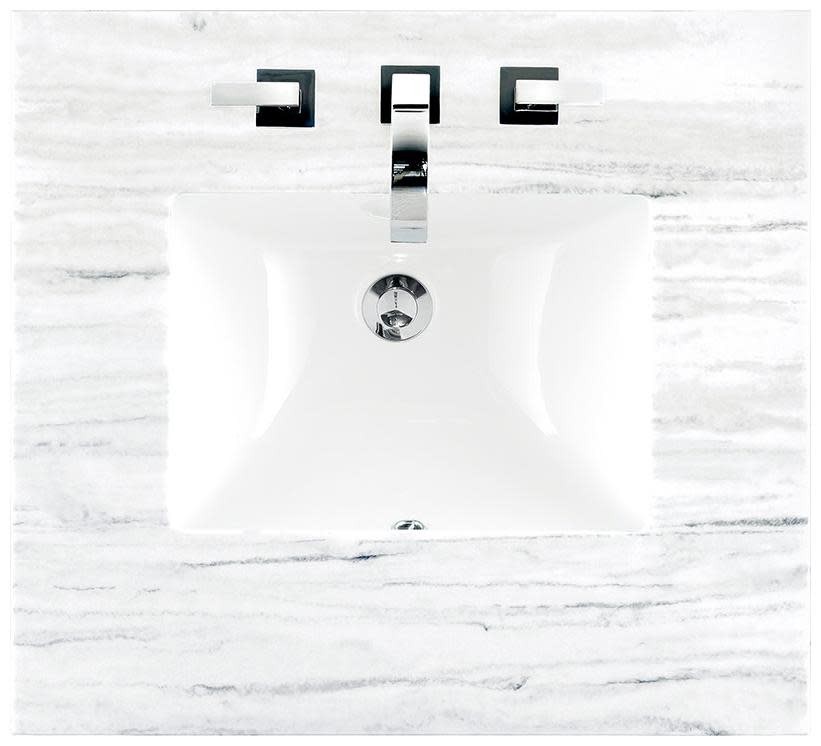 James Martin Vanities 080-S26 26″ Carrara Marble Vanity Top – Arctic Fall