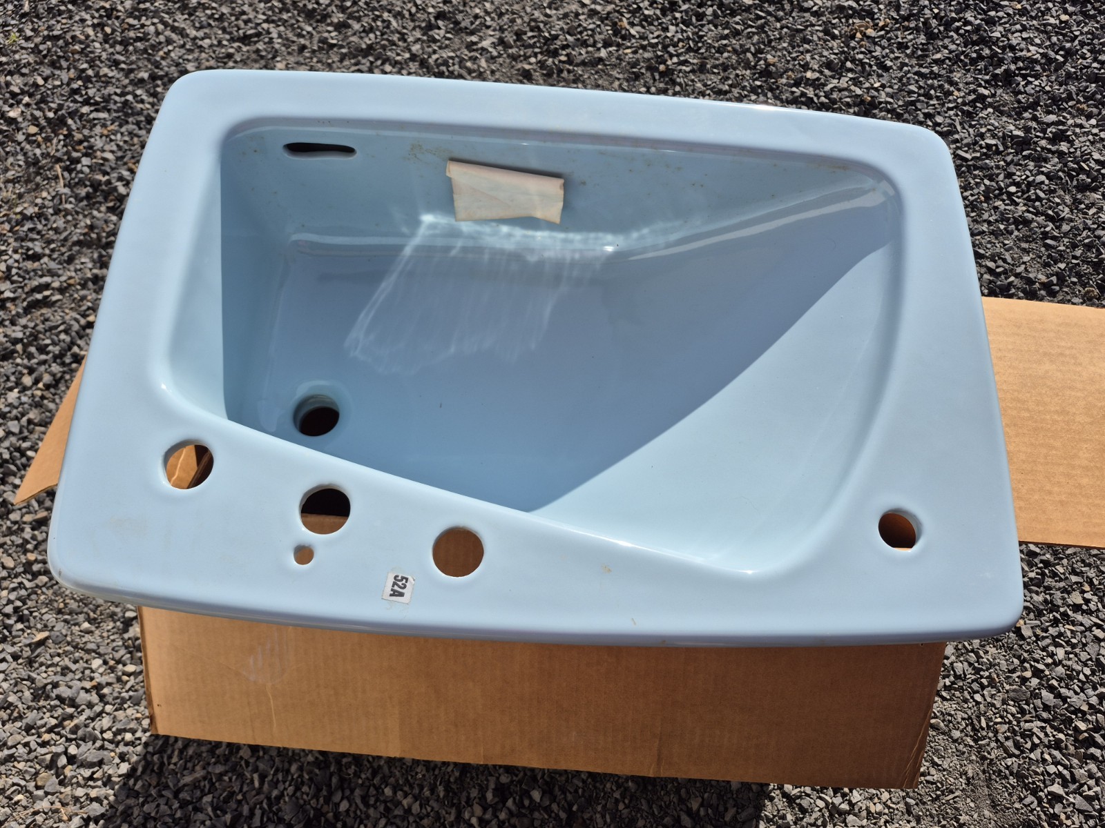 NEW Kohler K-2170 Lady Vanity 28″ Bathroom Sink, SIDE SPRAY HOLE, Cerulean Blue