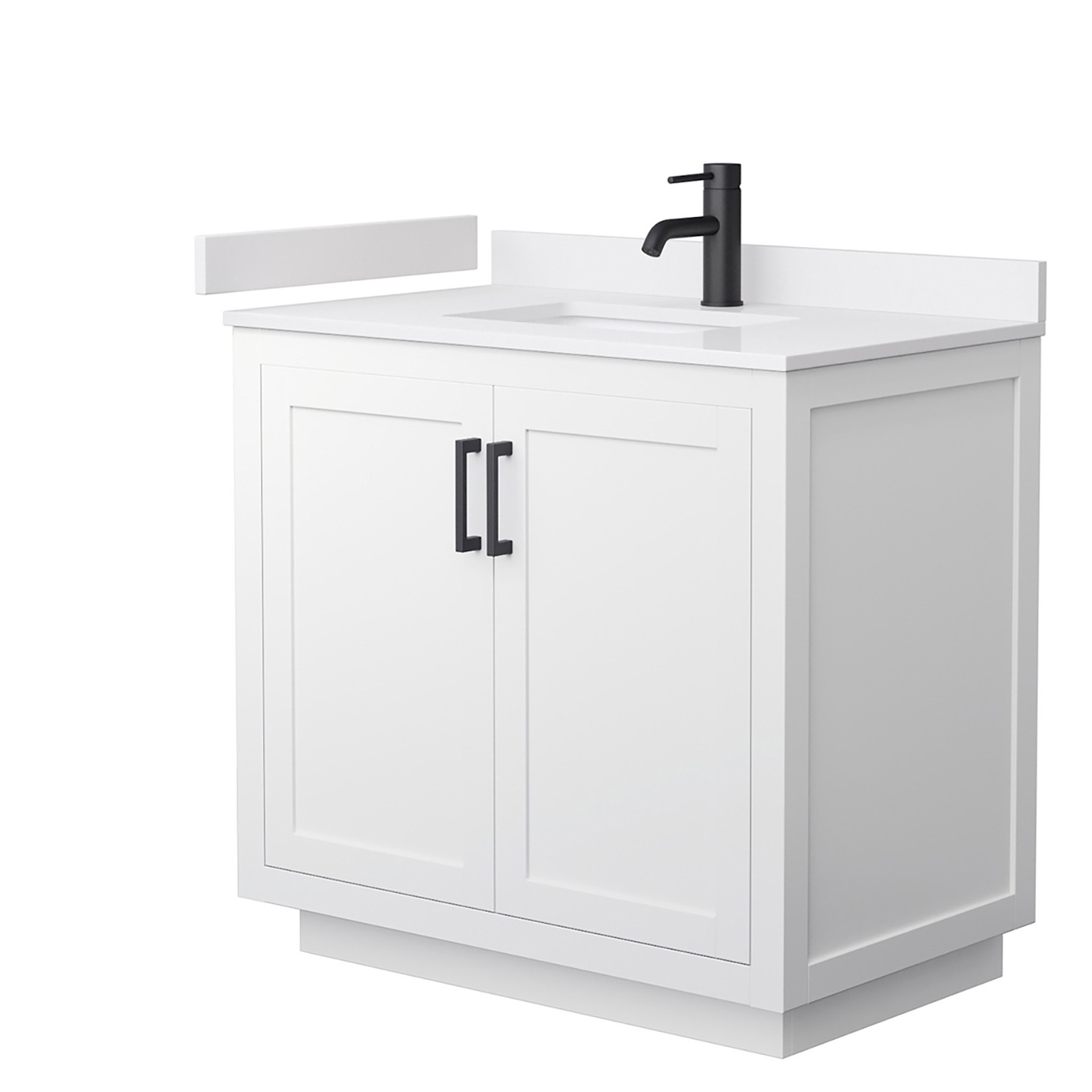 Wyndham Collection WCF2929-36S-VCA-MXX Miranda 36″ – Dark Gray / White Cultured
