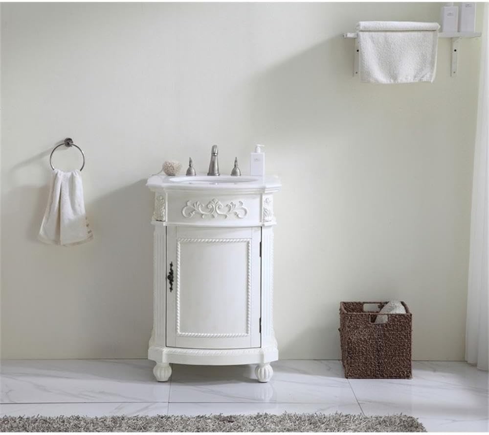 Elegant Kitchen and Bath 24 Inch Single Bathroom Vanity in Antique White