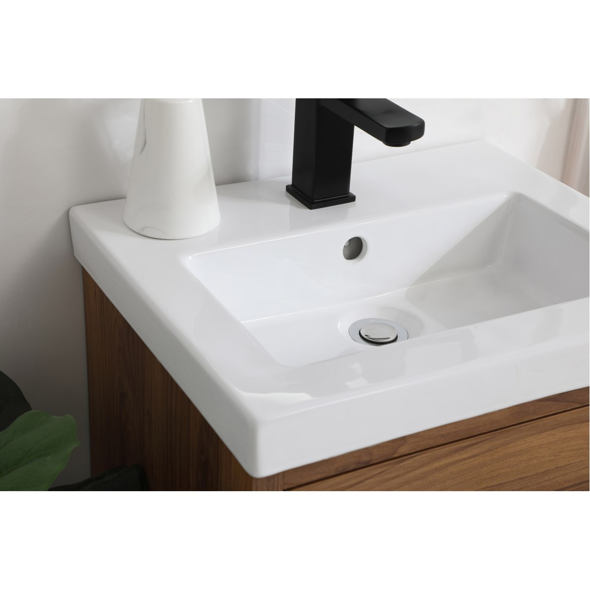 Elegant Lighting VF41018WB Boise Vanity Walnut Brown and Black