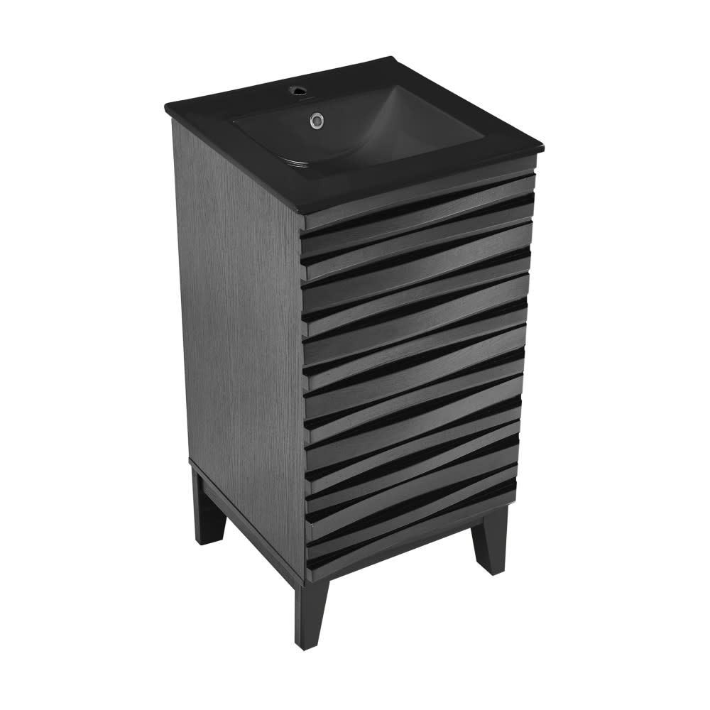 Swiss Madison SM-BV560 Cascade 18″ – Brown Oak / Matte Black