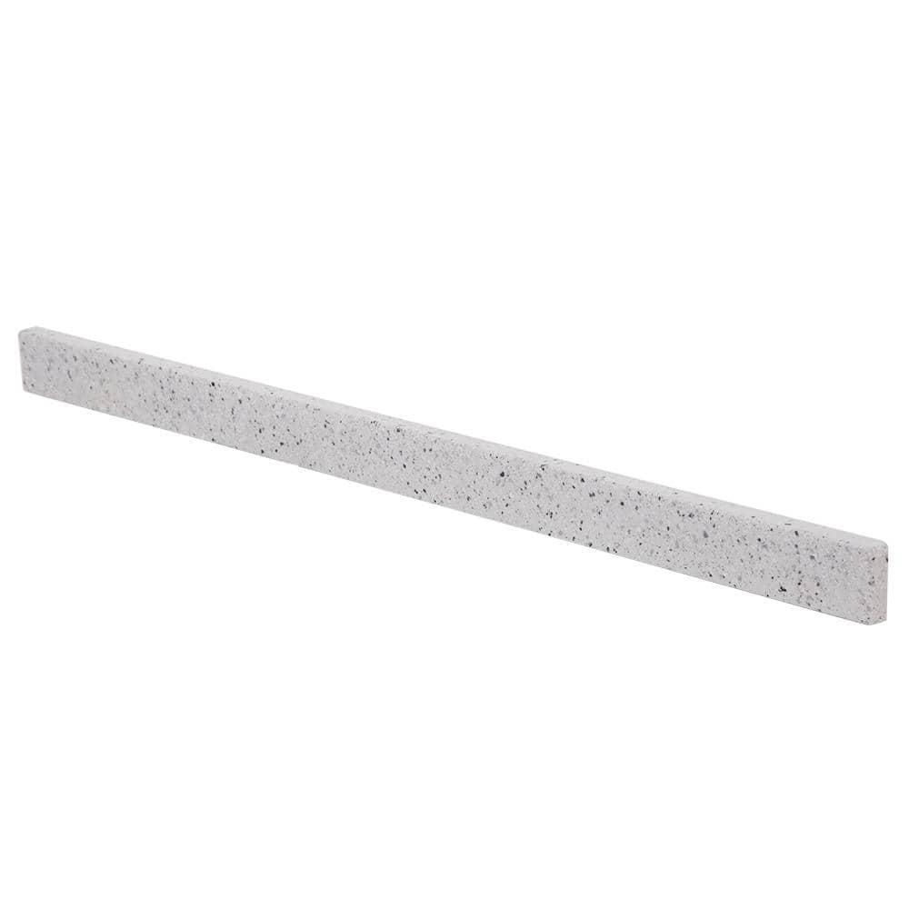 37 In. Bathroom Vanity Backsplashe Flat Edge Cultured Marble Silver Ash Finish