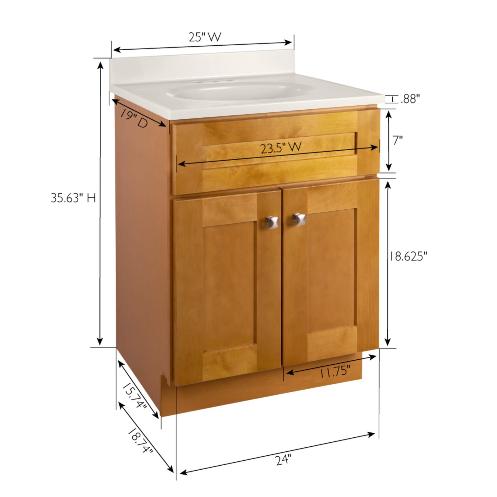 Design House 597849 Brookings 24″ – Modern Birch