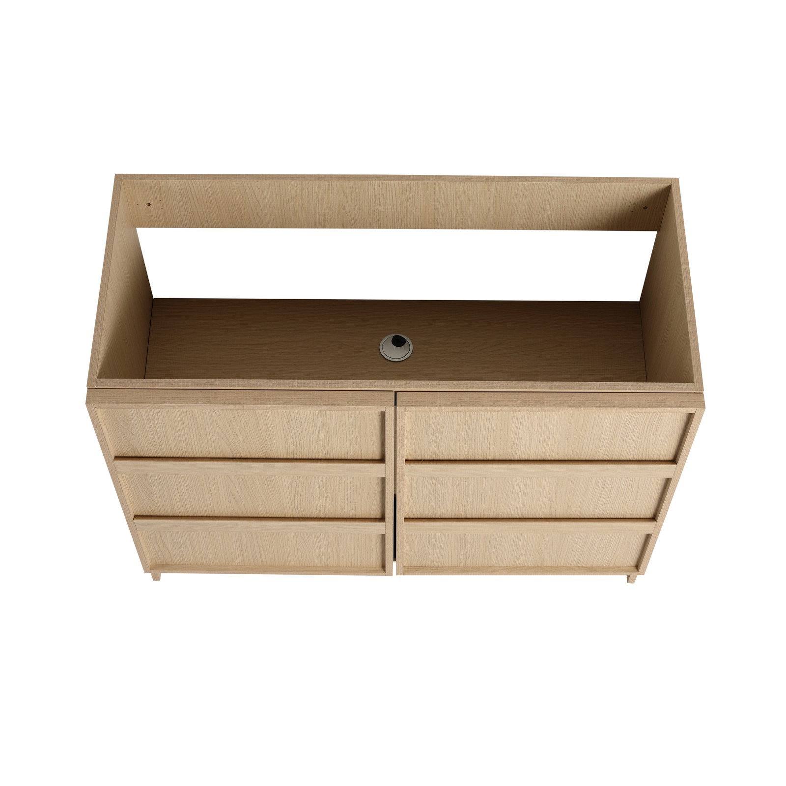 42 Inch Plywood Freestanding Bathroom Vanity Cabinet 2 Doors With Resin Sink Oak