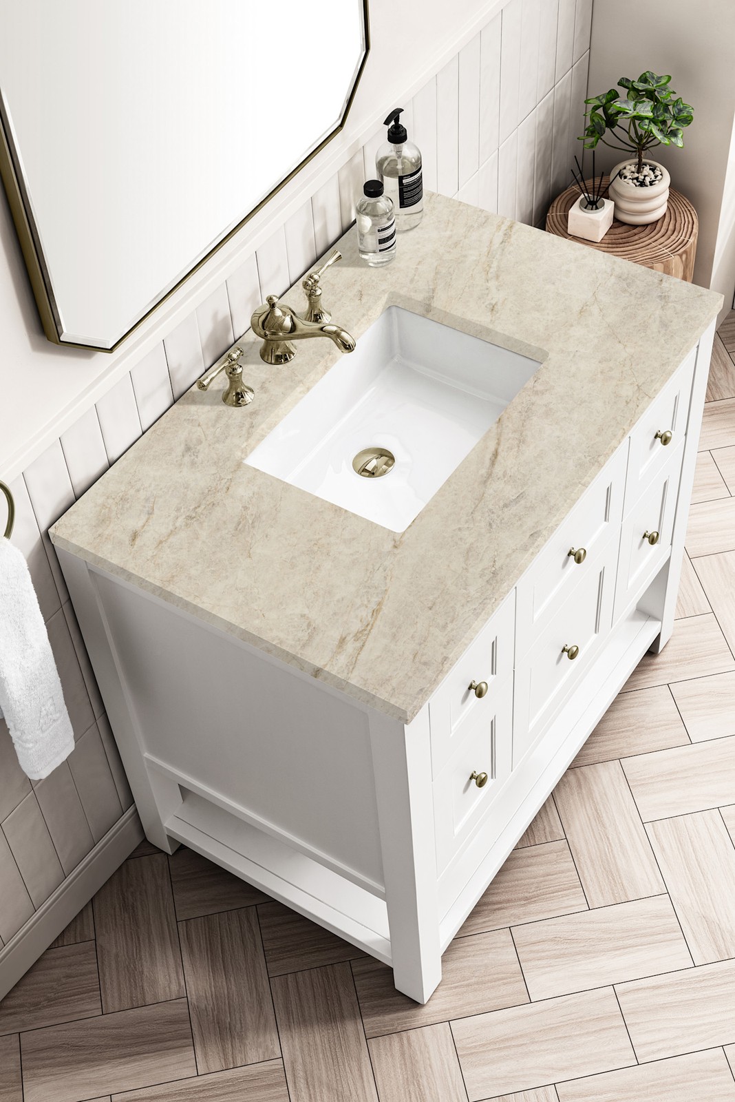 James Martin Vanities 330-V36-3TJR Breckenridge 36″ – Serenity Blue