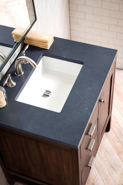 30″ James Martin Addison E444-V30-MCA-3CSP Vanity Cabinet Charcoal Soapstone Top