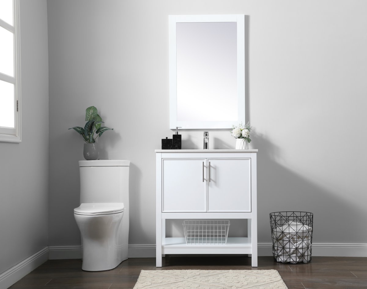 Elegant Lighting VF26630 Everett 30″ – White
