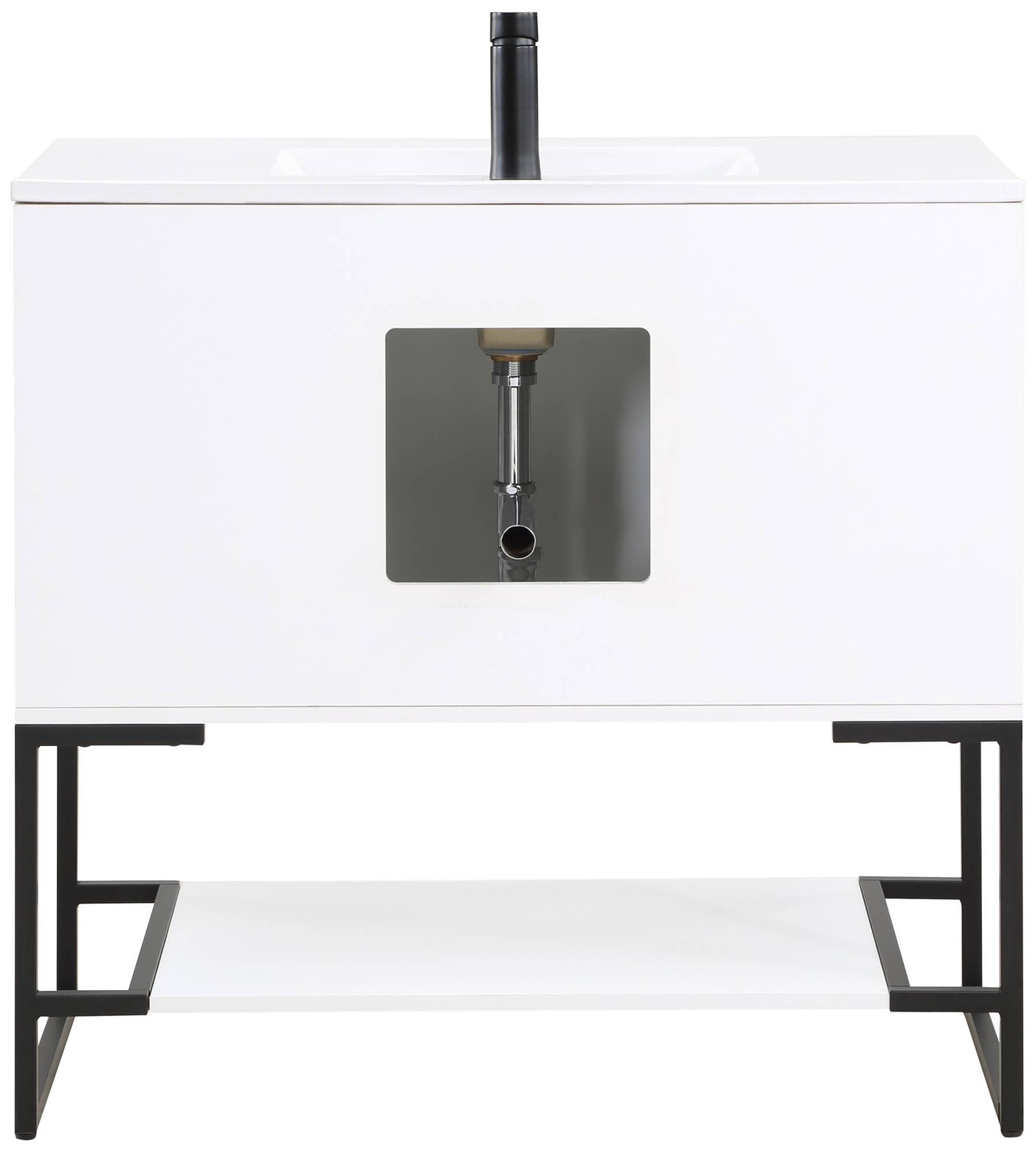 Scarsdale 36″ Wide Melamine White Bathroom Vanity Sink